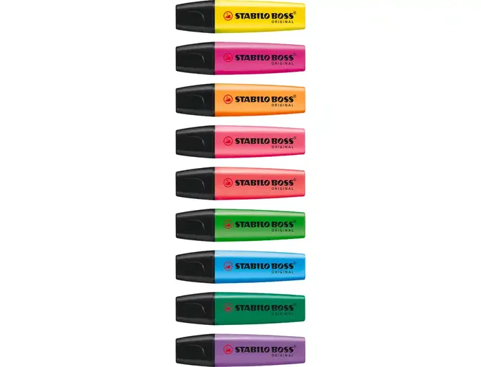 Stabilo STABILO BOSS ORIGINAL Set de 10 Marcadores Fluorescentes Violeta y Magenta Stabilo STABILO BOSS ORIGINAL Set de 10 Marcadores Fluorescentes Violeta y Magenta