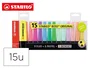 Stabilo Boss Original Set de Escritorio con 15 Marcadores (9 Fluorescentes y 6 Pastel)