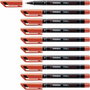 Stabilo STABILO OHPen Universal Marcador Permanente Rojo Punta Fina 0,7 mm (Set de 10)