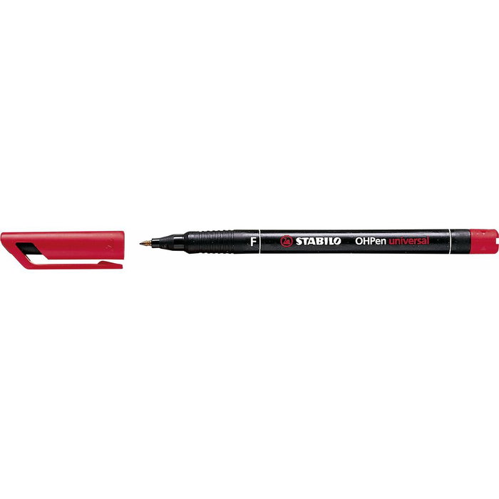 Stabilo STABILO OHPen Universal Marcador Permanente Rojo Punta Fina 0,7 mm (Set de 10)