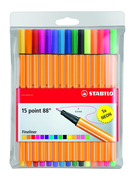 Stabilo Rotuladores Point 88 Colores Surtidos Neón Estuche 15 Ud Stabilo Rotuladores Point 88 Colores Surtidos Neón Estuche 15 Ud