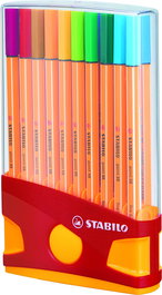 Stabilo Rotulador Punta de Fibra Point 88 Estuche 20 uds Colores Surtidos Trazo 0.4mm
