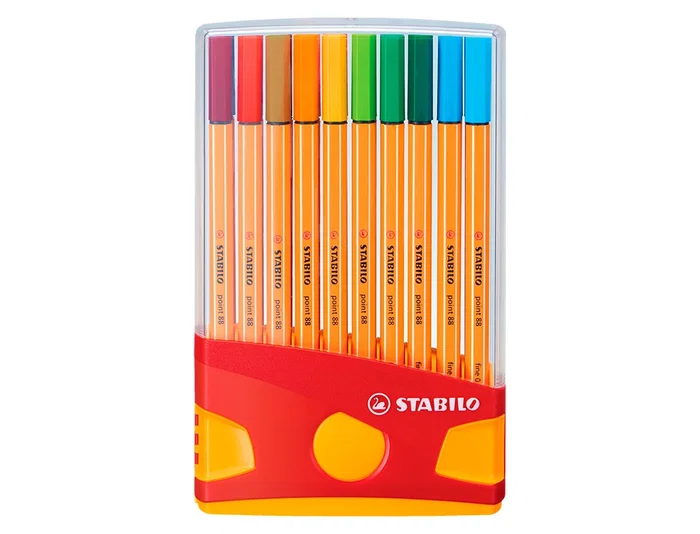 Stabilo Rotulador Punta de Fibra Point 88 Estuche 20 uds Colores Surtidos Trazo 0.4mm