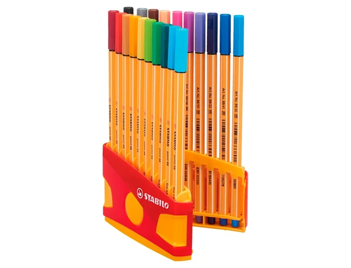 Stabilo Rotulador Punta de Fibra Point 88 Estuche 20 uds Colores Surtidos Trazo 0.4mm