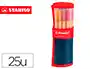 Stabilo Rotulador Punta de Fibra Point 88 Estuche Rollerset de 25 Colores Surtidos Trazo 0,4 mm