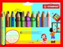 Stabilo woody 3 en 1 Estuche de 10 Lápices de Colores Surtidos con Sacapuntas