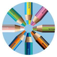 Stabilo woody 3 en 1 Estuche de 10 Lápices de Colores Surtidos con Sacapuntas