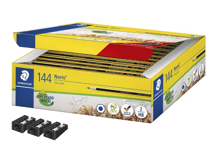 Staedtler Lápices de Grafito Noris N.2 HB Class Pack 144 Unidades