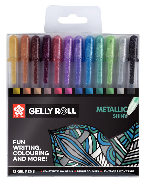 Sakura Gelly Roll Metallic Estuche de 12 Colores Surtidos