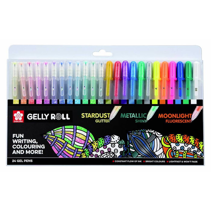 Sakura Gelly Roll Mixed Estuche de 24 Bolígrafos Surtidos