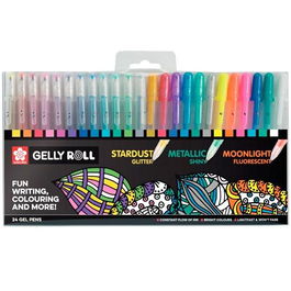 Talens Bolígrafos Gelly Roll Mixed Estuche de 24 Colores Surtidos