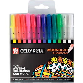 Talens Bolígrafos Gelly Roll Moonlight Estuche de 12 Colores Surtidos