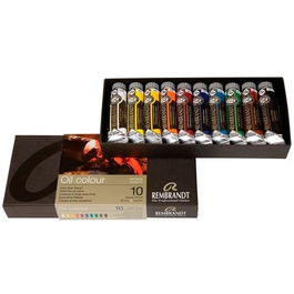 Talens Rembrandt Set Básico De Pinturas Al Óleo Con 10 Tubos De 15 mL Colores Surtidos