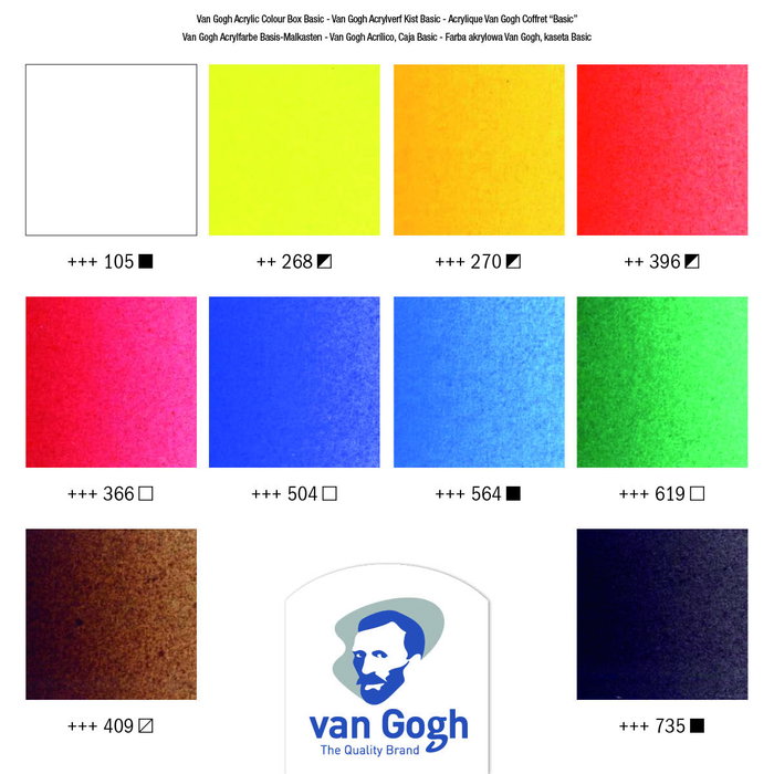 Talens Set de Pintura Acrílica Van Gogh con 10 Tubos de 40 mL y Accesorios en Caja de Madera Talens Set de Pintura Acrílica Van Gogh con 10 Tubos de 40 mL y Accesorios en Caja de Madera