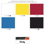 Talens Cobra Study Set Estuche de 5 Tubos de 40ml Colores al Óleo Primarios Surtidos