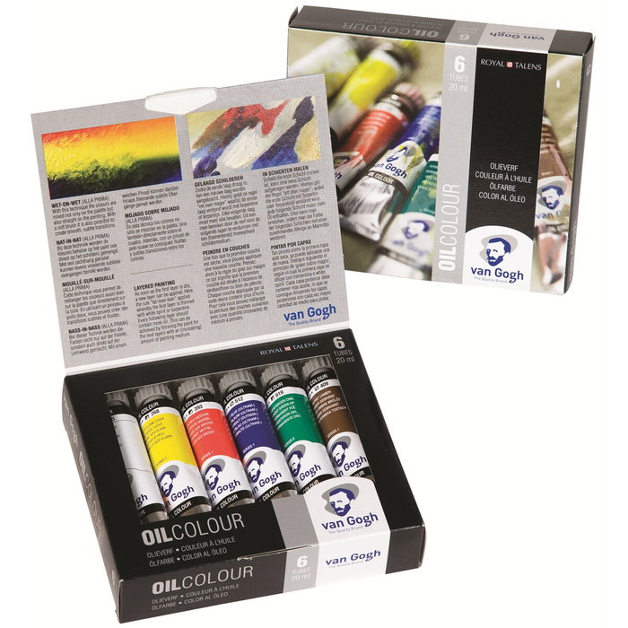 Talens Van Gogh Set de Iniciación de Pintura al Óleo 6 Tubos de 20ml Colores Surtidos Talens Van Gogh Set de Iniciación de Pintura al Óleo 6 Tubos de 20ml Colores Surtidos