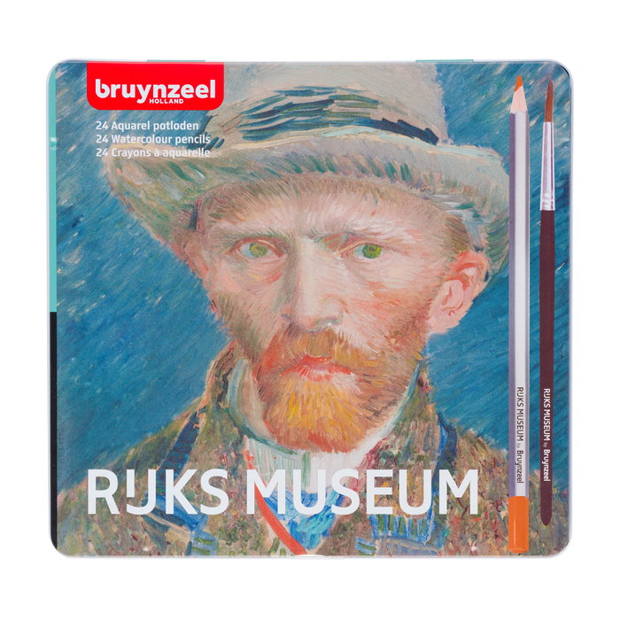 Talens Bruynzeel Lápices de Colores Acuarelables Vincent van Gogh con Estuche Metálico de 24 Unidades