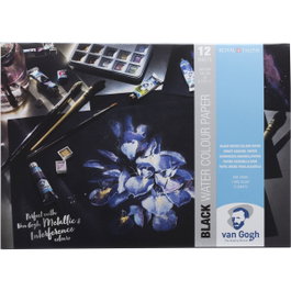 Talens Van Gogh Bloc de Papel Negro para Acuarela A3 360g