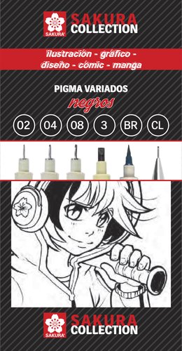Talens Sakura Collection Set de Rotuladores Pigma Variados y Portaminas Talens Sakura Collection Set de Rotuladores Pigma Variados y Portaminas