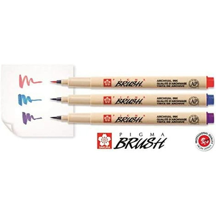 Talens Sakura Pigma Brush Estuche de 9 Rotuladores Punta Pincel Surtidos Talens Sakura Pigma Brush Estuche de 9 Rotuladores Punta Pincel Surtidos