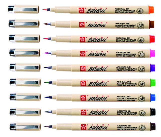 Talens Sakura Pigma Brush Estuche de 9 Rotuladores Punta Pincel Surtidos Talens Sakura Pigma Brush Estuche de 9 Rotuladores Punta Pincel Surtidos