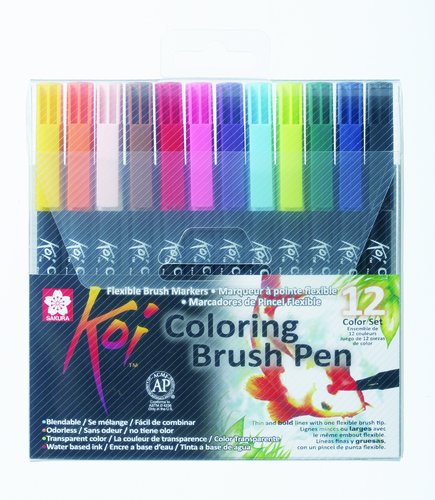 Sakura Koi Colouring Brush Pen Estuche de 12 Colores Surtidos Sakura Koi Colouring Brush Pen Estuche de 12 Colores Surtidos