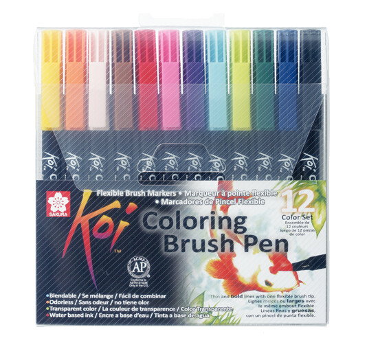 Sakura Koi Colouring Brush Pen Estuche de 12 Colores Surtidos Sakura Koi Colouring Brush Pen Estuche de 12 Colores Surtidos