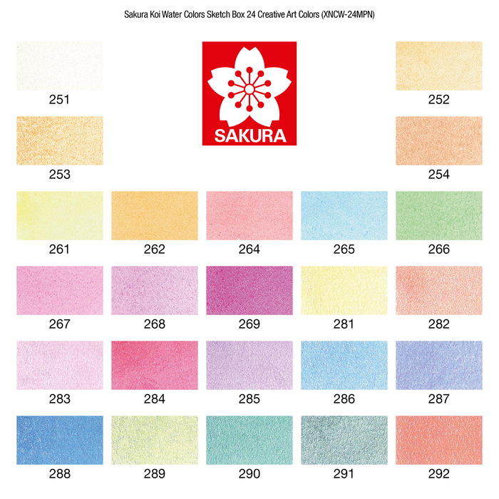Sakura Koi Water Colors Sketch Box 24 Colores Creativos Surtidos