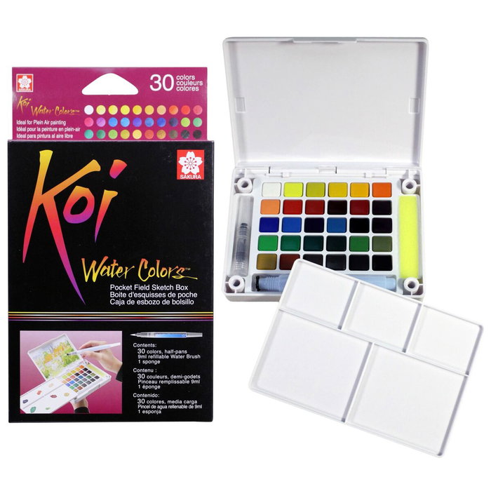 Talens Sakura Koi Water Colors Sketch Box de 30 colores surtidos Talens Sakura Koi Water Colors Sketch Box de 30 colores surtidos