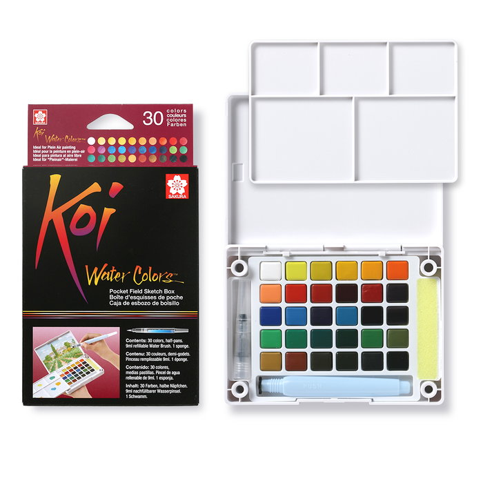 Talens Sakura Koi Water Colors Sketch Box de 30 colores surtidos Talens Sakura Koi Water Colors Sketch Box de 30 colores surtidos