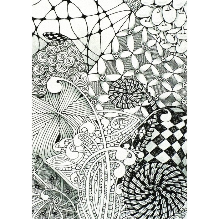 Talens Sakura Zentangle Tool Set 20 Tarjetas 89x89mm Blanco