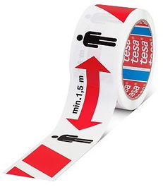 Rollos Seguridad 50X50Mm Bicolor Rojo/Blanco Min. 1,5 M (Set de 6)