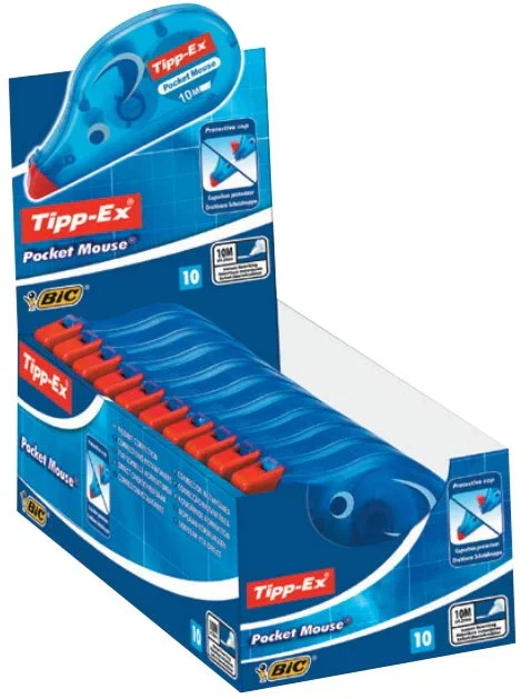 Tipp-Ex Pocket Mouse Cinta Correctora Azul 4,2mm x 10m (Caja de 10 unidades)