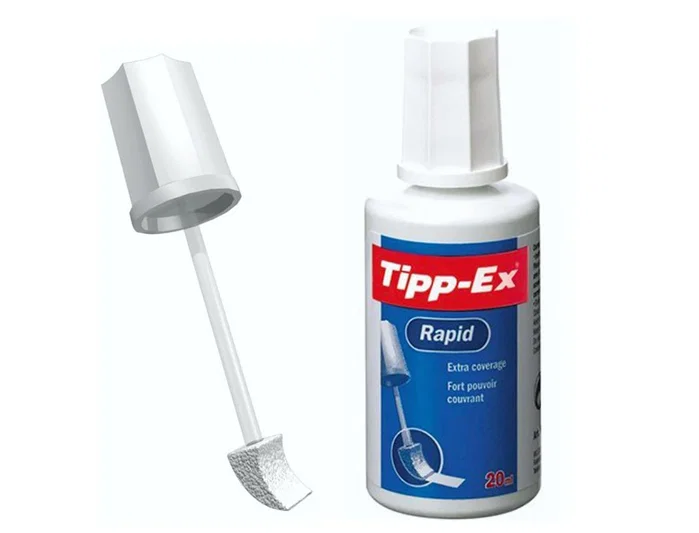 Tipp-Ex Corrector Líquido Rapid Bote 20ml, Pack de 10 unidades