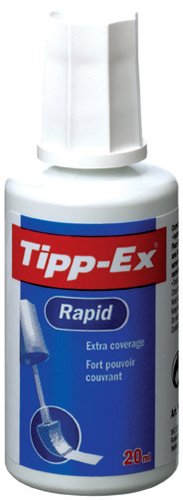 Tipp-Ex Corrector Líquido Rapid Bote 20ml, Pack de 10 unidades