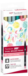 Rotulador Tombow Doble Punta Pincel Colores Candy Estuche De 6
