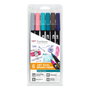 Tombow ABT Dual Brush Rotuladores Doble Punta Fina/Pincel Surtido Vintage Estuche 6 Ud