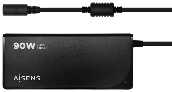Aisens Cargador Universal 90W Automático con 12 Conectores y USB-A QC3.0