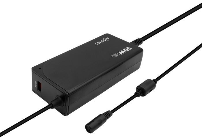 Aisens Cargador Universal 90W Automático con 12 Conectores y USB-A QC3.0