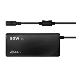 AISENS ASLC-90WAUTO-BK Adaptador e Inversor de Corriente Interior 90 W 15-20 V Negro