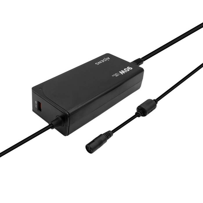 Aisens Cargador Universal 90W Automático con 12 Conectores y USB-A QC3.0
