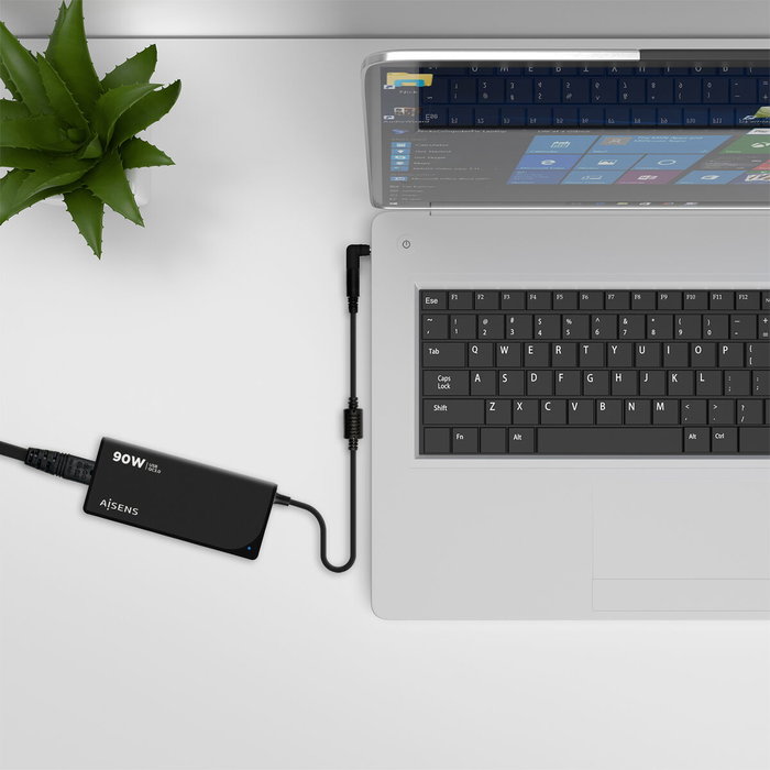 Aisens Cargador Universal 90W Automático con 12 Conectores y USB-A QC3.0