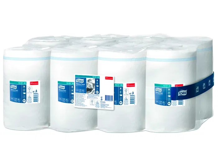 Tork Papel Secamanos 1 Capa Blanco, Rollo 120m x 215mm, 11 Rollos, Para Dispensador M1, Ecolabel, Uso Profesional