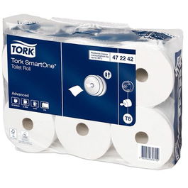 Tork SmartOne Maxi Papel Higiénico 2 Capas Rollo 207 m Blanco Pack 6 Unidades, Sistema de Dispensación que Reduce Consumo