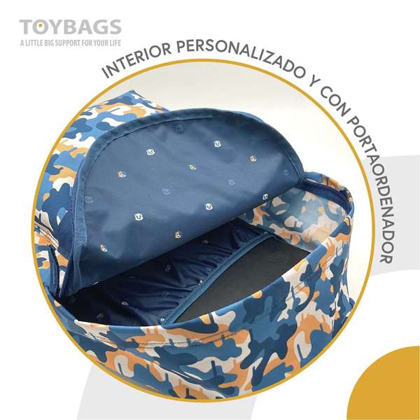 TOYBAGS Mochila Fortnite Blue Camo Diseño Americano TOYBAGS Mochila Fortnite Blue Camo Diseño Americano