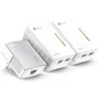 TP-Link Kit Adaptador Powerline TL-WPA4220T, Wi-Fi y Ethernet, 2 Unidades TL-WPA4220 + 1 TL-PA4010, 500 Mbps, HomePlug AV2, Alcance 300m
