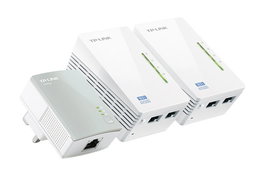 TP-Link TL-WPA4220T KIT Adaptador Powerline con Wi-Fi, Pack de 3, Blanco