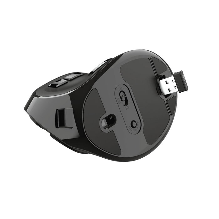 Trust Voxx Ratón Vertical Ergonómico Inalámbrico Bluetooth/2.4GHz Negro Trust Voxx Ratón Vertical Ergonómico Inalámbrico Bluetooth/2.4GHz Negro