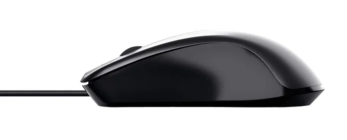 Trust Carve Ratón Óptico con Cable USB, 1200 DPI, Negro