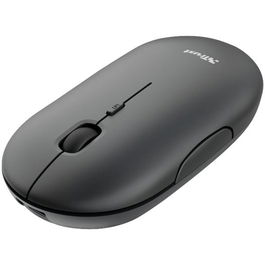 Trust Puck Ratón Inalámbrico Ultrafino Recargable Negro 800-1200-1600 DPI Bluetooth USB